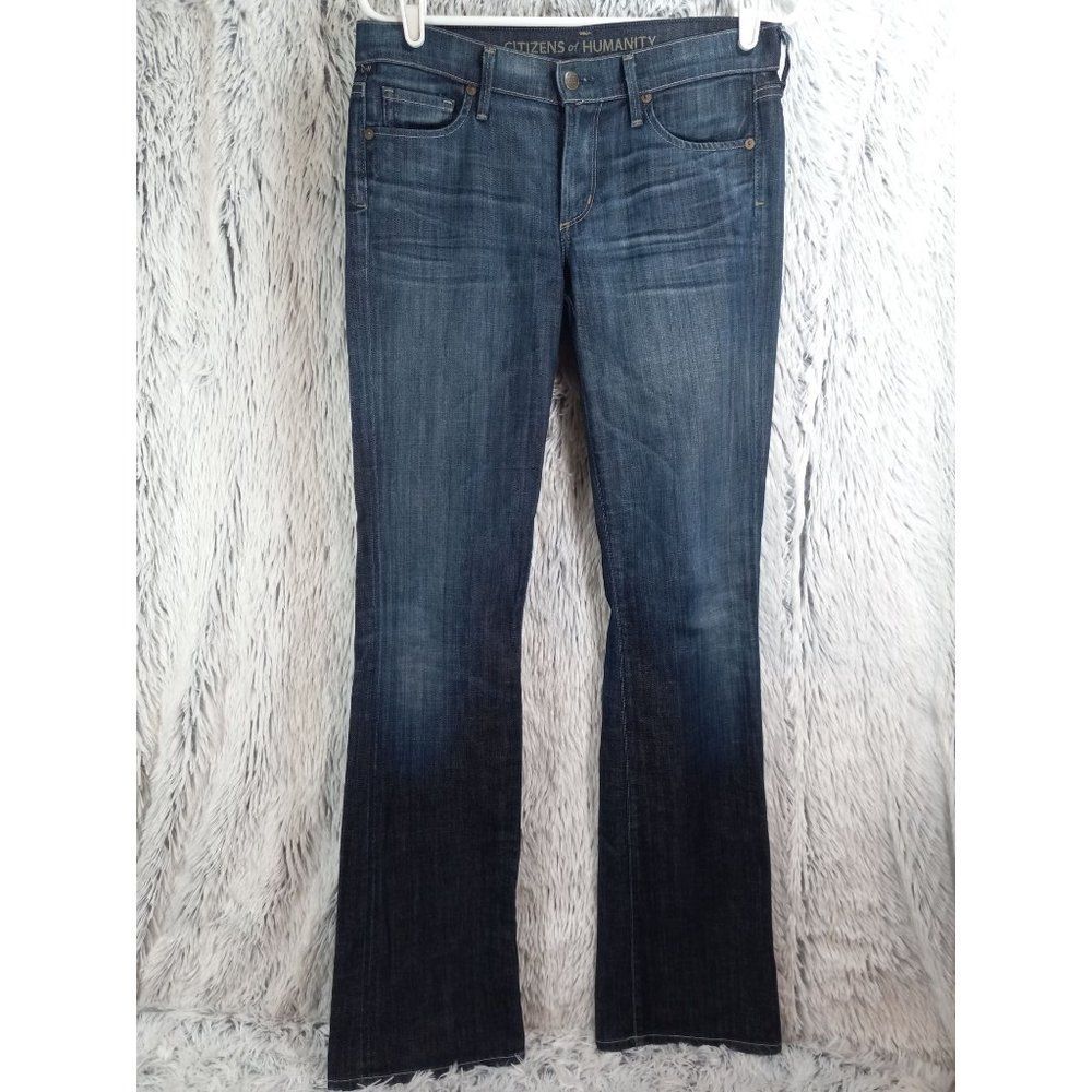 Citizens of Humanity Kelly Jeans Womans 27 Low Rise Bootcut Dark Wash Denim